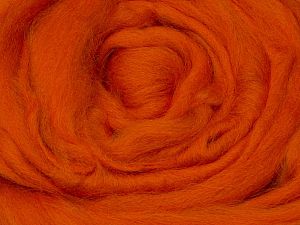 50gr-1.8m (1.76oz-1.97yards) 100% Wool felt Fiber Content 100% Wool, Orange, Brand Ice Yarns, acs-1409