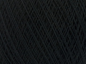 Fiber Content 67% Cotton, 33% Polyester, Brand Ice Yarns, Black, Yarn Thickness 1 SuperFine Sock, Fingering, Baby, fnt2-49559