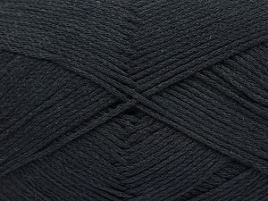 Composition 100% Coton, Brand Ice Yarns, Black, Yarn Thickness 2 Fine Sport, Baby, fnt2-50091