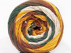 Composition 100% Coton, White, Khaki, Brand Ice Yarns, Gold, Brown, Yarn Thickness 3 Light DK, Light, Worsted, fnt2-50564