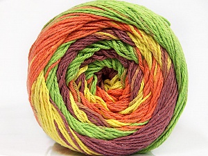 Composition 100% Coton, Yellow, Orange, Maroon, Brand Ice Yarns, Green, Yarn Thickness 3 Light DK, Light, Worsted, fnt2-50565