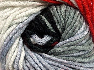 Fiber Content 100% Acrylic, White, Red, Brand Ice Yarns, Grey Shades, Black, Yarn Thickness 5 Bulky Chunky, Craft, Rug, fnt2-50843