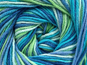 Fiber Content 55% Cotton, 45% Acrylic, Turquoise, Brand Ice Yarns, Green, Blue Shades, Yarn Thickness 3 Light DK, Light, Worsted, fnt2-51445