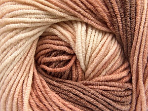 Fiber Content 55% Cotton, 45% Acrylic, Rose Brown, Light Pink, Brand Ice Yarns, Brown, Yarn Thickness 3 Light DK, Light, Worsted, fnt2-51448