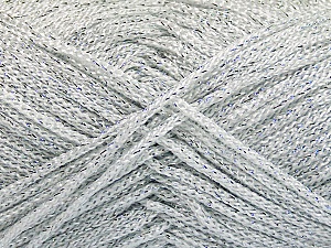 Width is 2-3 mm Fiber Content 100% Polyester, Silver, Brand Ice Yarns, fnt2-51849 