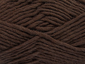 Fiber Content 100% Wool, Brand Ice Yarns, Dark Brown, Yarn Thickness 5 Bulky Chunky, Craft, Rug, fnt2-51914
