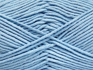 Fiber Content 55% Cotton, 45% Acrylic, Light Blue, Brand Ice Yarns, Yarn Thickness 4 Medium Worsted, Afghan, Aran, fnt2-52026
