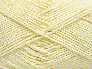 Baby cotton is a 100% premium giza cotton yarn exclusively made as a baby yarn. It is anti-bacterial and machine washable! Fiber Content 100% Giza Cotton, Lemon Yellow, Brand Ice Yarns, Yarn Thickness 3 Light DK, Light, Worsted, fnt2-53078