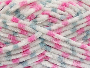 Contenido de fibra 100% Micro fibra, White, Pink, Light Grey, Brand Ice Yarns, Yarn Thickness 4 Medium Worsted, Afghan, Aran, fnt2-53129