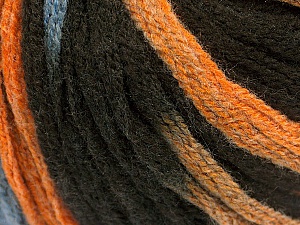 Fiber Content 50% Wool, 50% Acrylic, Orange, Brand Ice Yarns, Brown, Blue, Yarn Thickness 6 SuperBulky Bulky, Roving, fnt2-54766