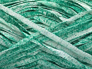 Fiber Content 82% Viscose, 18% Polyester, White, Brand Ice Yarns, Emerald Green, Yarn Thickness 5 Bulky Chunky, Craft, Rug, fnt2-55013