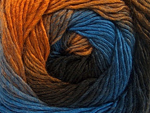Fiber Content 50% Acrylic, 50% Wool, Brand Ice Yarns, Gold, Brown Shades, Blue, Yarn Thickness 2 Fine Sport, Baby, fnt2-55353