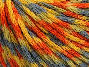 Composition 60% Acrylique, 40% Laine, Yellow, Orange, Light Blue, Brand Ice Yarns, Green, Yarn Thickness 3 Light DK, Light, Worsted, fnt2-55527