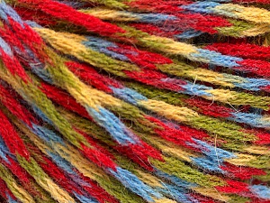 Fiber Content 60% Acrylic, 40% Wool, Yellow, Red, Brand Ice Yarns, Green, Blue, Yarn Thickness 3 Light DK, Light, Worsted, fnt2-55529