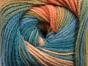 Fiber Content 100% Acrylic, Turquoise, Salmon, Brand Ice Yarns, Green Shades, Blue, Yarn Thickness 3 Light DK, Light, Worsted, fnt2-55955