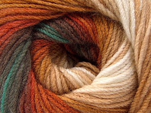 Fiber Content 100% Acrylic, White, Brand Ice Yarns, Green, Brown Shades, Yarn Thickness 3 Light DK, Light, Worsted, fnt2-56086