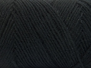 Fiber Content 50% Acrylic, 50% Wool, Brand Ice Yarns, Black, Yarn Thickness 3 Light DK, Light, Worsted, fnt2-56422