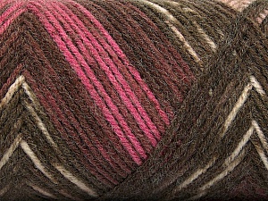Fiber Content 50% Wool, 50% Acrylic, Pink, Maroon, Brand Ice Yarns, Brown Shades, Yarn Thickness 3 Light DK, Light, Worsted, fnt2-56450
