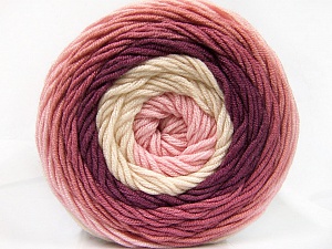 Fiber Content 100% Acrylic, Pink Shades, Orchid, Brand ICE, Cream, Yarn Thickness 4 Medium Worsted, Afghan, Aran, fnt2-56547