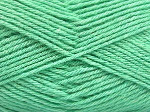 Fiber Content 65% Merino Wool, 35% Silk, Mint Green, Brand Ice Yarns, Yarn Thickness 3 Light DK, Light, Worsted, fnt2-57673