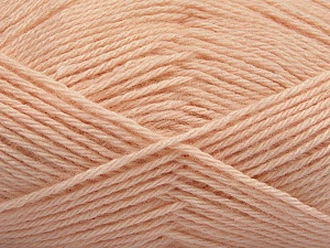 Fiber Content 65% Merino Wool, 35% Silk, Light Salmon, Brand Ice Yarns, Yarn Thickness 3 Light DK, Light, Worsted, fnt2-57677