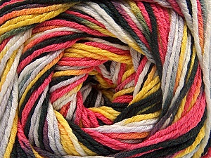Composition 100% Acrylique, Yellow, White, Salmon, Brand Ice Yarns, Grey, Black, Yarn Thickness 3 Light DK, Light, Worsted, fnt2-57763