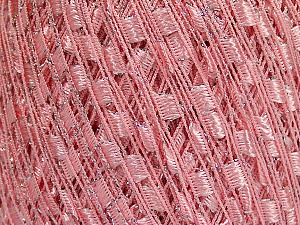 Trellis Fiber Content 95% Polyester, 5% Lurex, Pink, Brand Ice Yarns, Yarn Thickness 5 Bulky Chunky, Craft, Rug, fnt2-58132