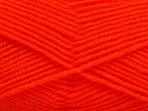 Fiber Content 60% Acrylic, 40% Wool, Neon Orange, Brand Ice Yarns, Yarn Thickness 3 Light DK, Light, Worsted, fnt2-58337