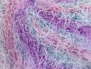 Fiber Content 40% Viscose, 30% Wool, 30% Polyamide, Orchid, Lilac, Light Blue, Brand Ice Yarns, Yarn Thickness 5 Bulky Chunky, Craft, Rug, fnt2-59584