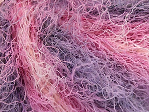 Fiber Content 40% Viscose, 30% Wool, 30% Polyamide, Pink Shades, Lilac, Brand Ice Yarns, Yarn Thickness 5 Bulky Chunky, Craft, Rug, fnt2-59586