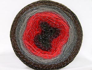 Composition 95% Acrylique, 5% MÃ©tallique Lurex, Red Shades, Maroon, Brand Ice Yarns, Grey Shades, Brown, Yarn Thickness 3 Light DK, Light, Worsted, fnt2-61257 