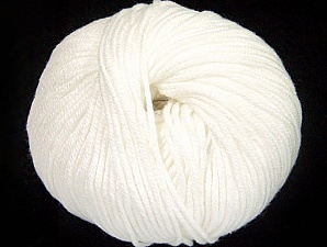 Fiber Content 50% Acrylic, 50% Cotton, White, Brand Ice Yarns, Yarn Thickness 2 Fine Sport, Baby, fnt2-62376