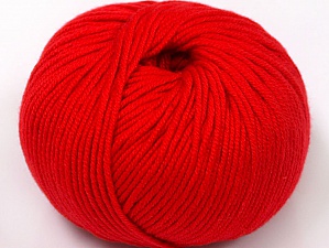 Fiber Content 50% Cotton, 50% Acrylic, Red, Brand Ice Yarns, Yarn Thickness 2 Fine Sport, Baby, fnt2-62397
