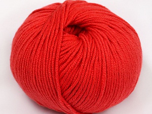 Fiber Content 50% Acrylic, 50% Cotton, Tomato Red, Brand Ice Yarns, Yarn Thickness 2 Fine Sport, Baby, fnt2-62398