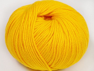 Fiber Content 50% Cotton, 50% Acrylic, Yellow, Brand Ice Yarns, Yarn Thickness 2 Fine Sport, Baby, fnt2-62403