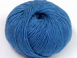 Fiber Content 50% Acrylic, 50% Cotton, Jeans Blue, Brand Ice Yarns, Yarn Thickness 2 Fine Sport, Baby, fnt2-62423