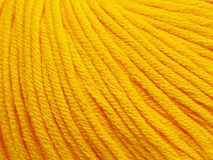 Fiber Content 50% Cotton, 50% Acrylic, Yellow, Brand Ice Yarns, Yarn Thickness 3 Light DK, Light, Worsted, fnt2-62735