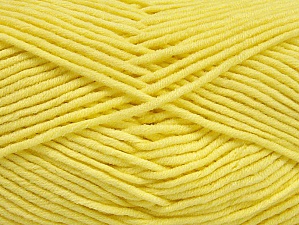 Fiber Content 55% Cotton, 45% Acrylic, Light Yellow, Brand Ice Yarns, Yarn Thickness 4 Medium Worsted, Afghan, Aran, fnt2-63104