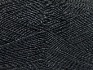 Fiber Content 55% Cotton, 45% Acrylic, Brand Ice Yarns, Anthracite Black, Yarn Thickness 1 SuperFine Sock, Fingering, Baby, fnt2-63107