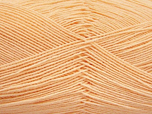 Fiber Content 55% Cotton, 45% Acrylic, Light Orange, Brand Ice Yarns, Yarn Thickness 1 SuperFine Sock, Fingering, Baby, fnt2-63120