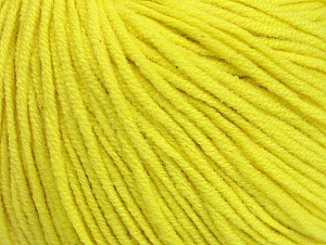 Fiber Content 50% Acrylic, 50% Cotton, Neon Yellow, Brand Ice Yarns, Yarn Thickness 3 Light DK, Light, Worsted, fnt2-63342
