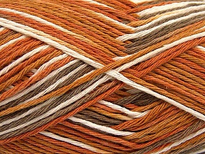 Fiber Content 100% Cotton, Brand Ice Yarns, Gold, Cream, Brown, Yarn Thickness 3 Light DK, Light, Worsted, fnt2-64035