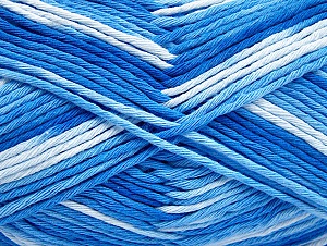 Composition 100% Coton, Brand Ice Yarns, Blue Shades, Yarn Thickness 4 Medium Worsted, Afghan, Aran, fnt2-64187