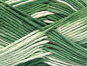 Composition 100% Coton, Brand Ice Yarns, Green Shades, Yarn Thickness 4 Medium Worsted, Afghan, Aran, fnt2-64196