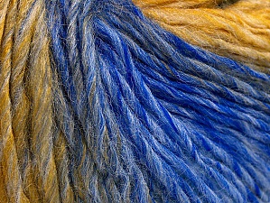 Fiber Content 70% Acrylic, 30% Wool, Brand Ice Yarns, Gold Shades, Blue, Yarn Thickness 3 Light DK, Light, Worsted, fnt2-64218