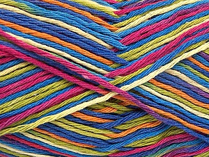 Composition 100% Coton, Pink, Orange, Brand Ice Yarns, Green, Blue Shades, Yarn Thickness 3 Light DK, Light, Worsted, fnt2-64452