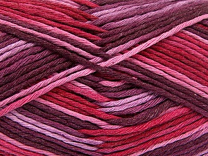 Composition 100% Coton, Red, Pink Shades, Maroon, Brand Ice Yarns, Yarn Thickness 4 Medium Worsted, Afghan, Aran, fnt2-64453