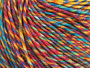 Fiber Content 55% Cotton, 45% Acrylic, Yellow, Turquoise, Orange, Brand Ice Yarns, Brown, Yarn Thickness 3 Light DK, Light, Worsted, fnt2-64458