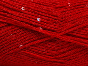Composition 98% Acrylique, 2% Paillette, Red, Brand Ice Yarns, Yarn Thickness 4 Medium Worsted, Afghan, Aran, fnt2-64924 