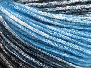 Modal is a type of yarn which is mixed with the silky type of fiber. It is derived from the beech trees. Fiber Content 74% Modal, 26% Wool, Brand Ice Yarns, Blue, Black, Yarn Thickness 3 Light DK, Light, Worsted, fnt2-64934